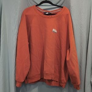 REI Orange Crewneck Sweater with Ribbed Cuffs